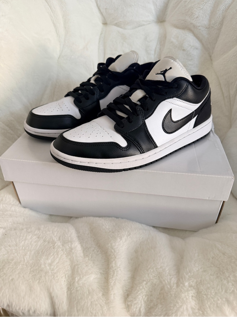 Nike Air Jordan 1 Low Women’s Sneakers - Black/White Panda - Size 10